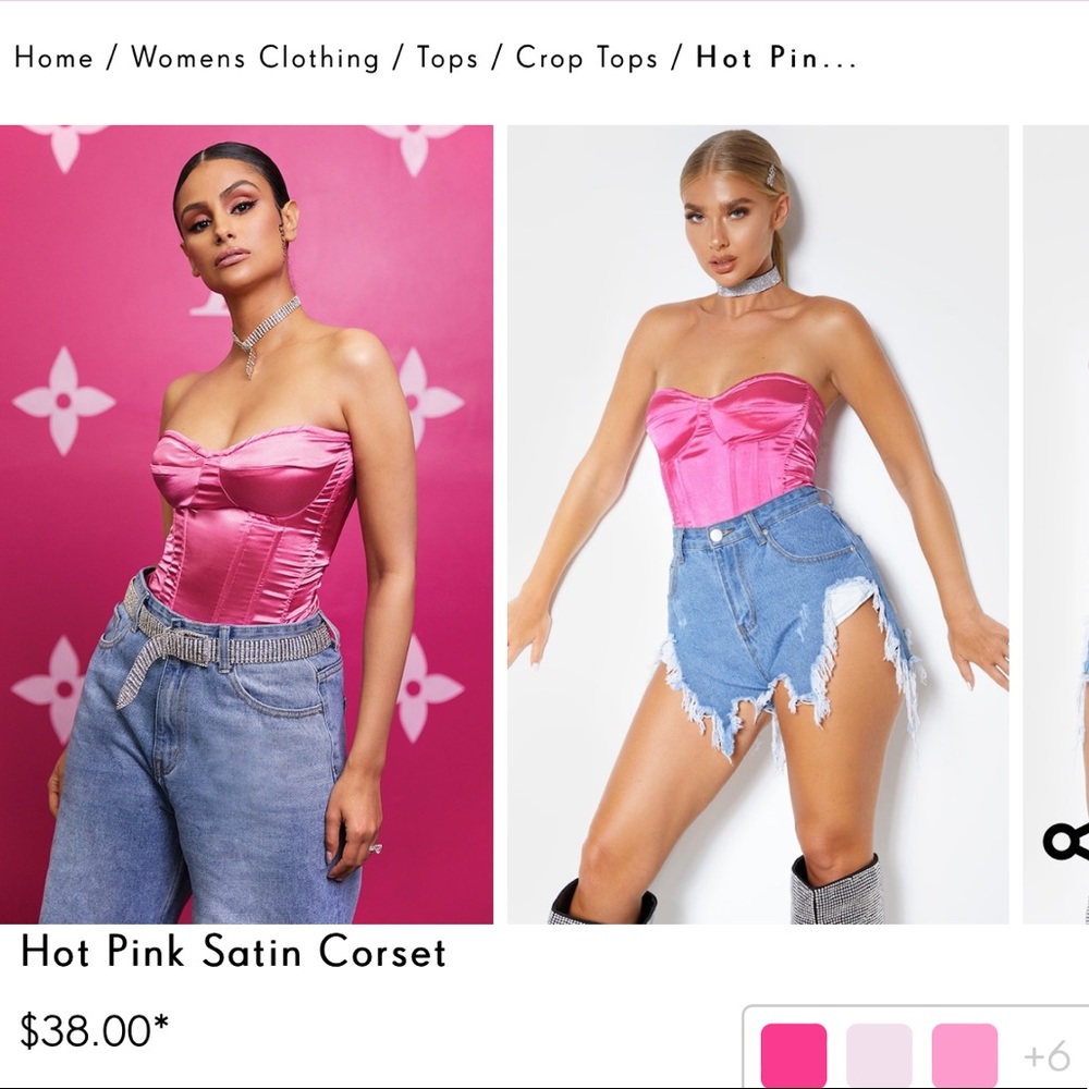 Hot pink corset!